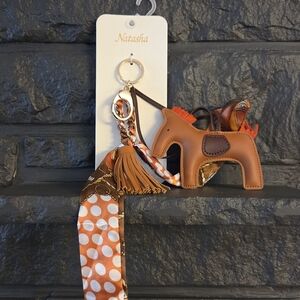 Natasha Couture Brown and Orange Key & Card Holder